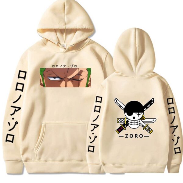 Roronoa Zoro Hoodie – Staredown Design with Jolly Roger Backprint Hoodies 18