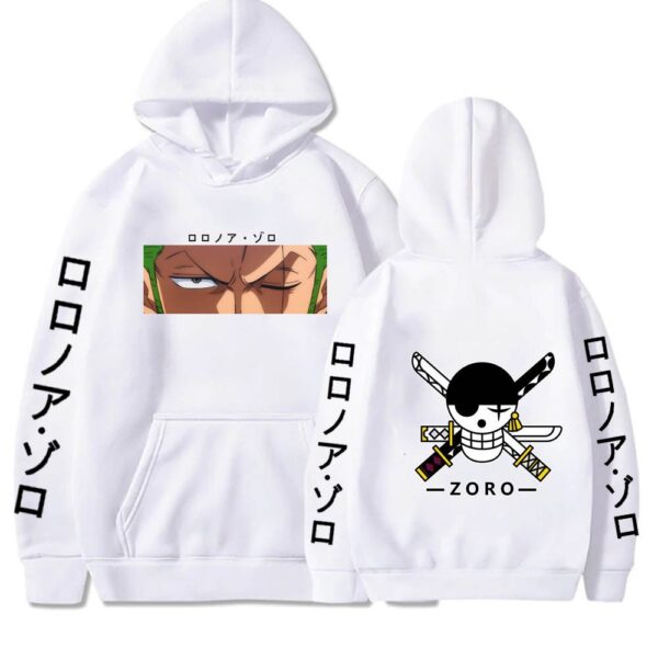 Roronoa Zoro Hoodie – Staredown Design with Jolly Roger Backprint Hoodies 19