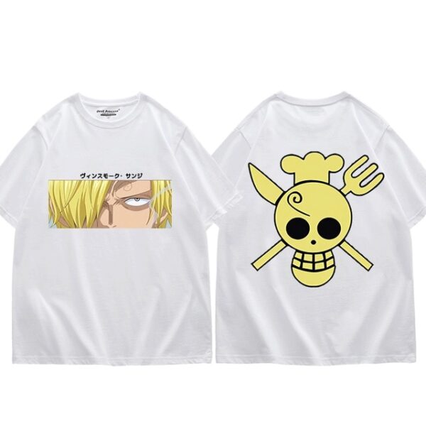 One Piece Sanji T-Shirt – Harajuku Fashion – Summer Short-Sleeved, Loose Casual Men’s Top – Oversized Hip Hop Style One Piece merch 16