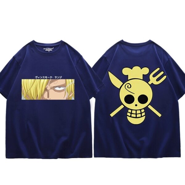 One Piece Sanji T-Shirt – Harajuku Fashion – Summer Short-Sleeved, Loose Casual Men’s Top – Oversized Hip Hop Style One Piece merch 17