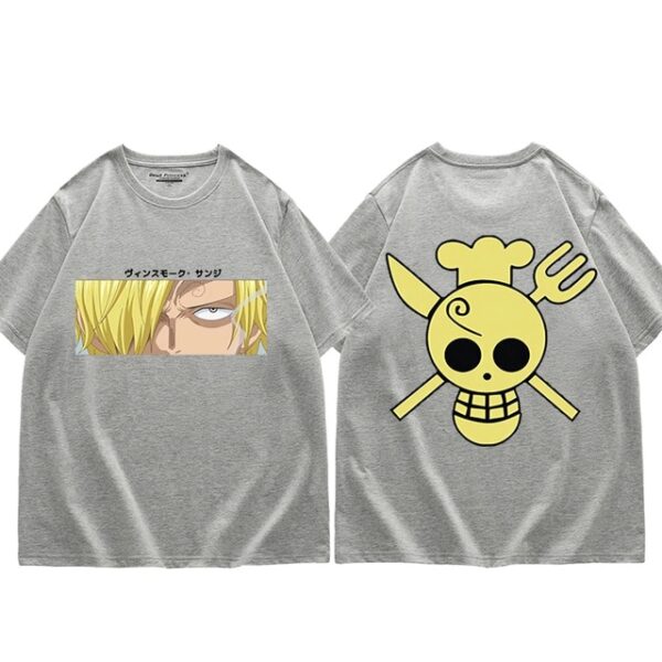 One Piece Sanji T-Shirt – Harajuku Fashion – Summer Short-Sleeved, Loose Casual Men’s Top – Oversized Hip Hop Style One Piece merch 19