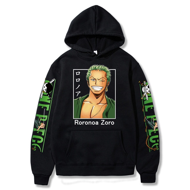 One Piece Roronoa Zoro Hoodie - Unisex Print - Streetwear Casual Sweatshirt