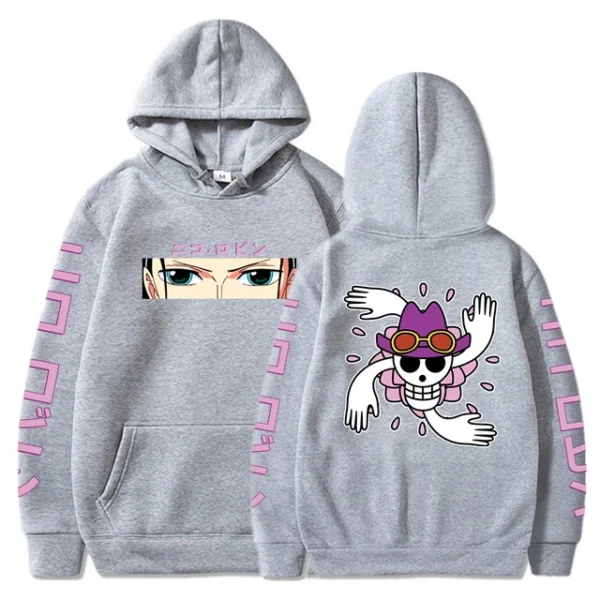 One Piece Anime Hoodie: Robin-Themed Pullover Sweatshirt – Long Sleeve, Loose-Fit, Streetwear Style Hoodies 21