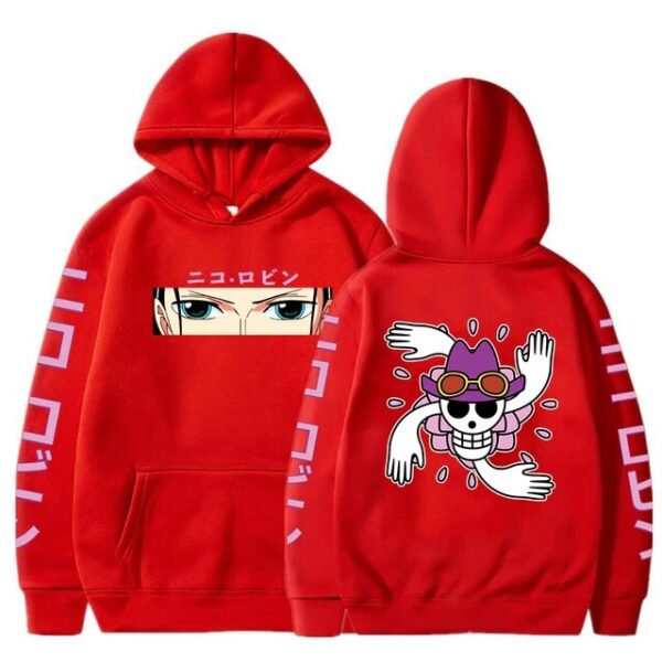 One Piece Anime Hoodie: Robin-Themed Pullover Sweatshirt – Long Sleeve, Loose-Fit, Streetwear Style Hoodies 19