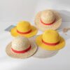 One Piece Straw Hat Luffy: Authentic Weaved Cosplay Hat Cosplay 24