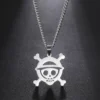 One Piece Necklace – Luffy Jolly Roger Stainless Steel Luffy 23