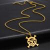 One Piece Necklace – Luffy Jolly Roger Stainless Steel Luffy 24