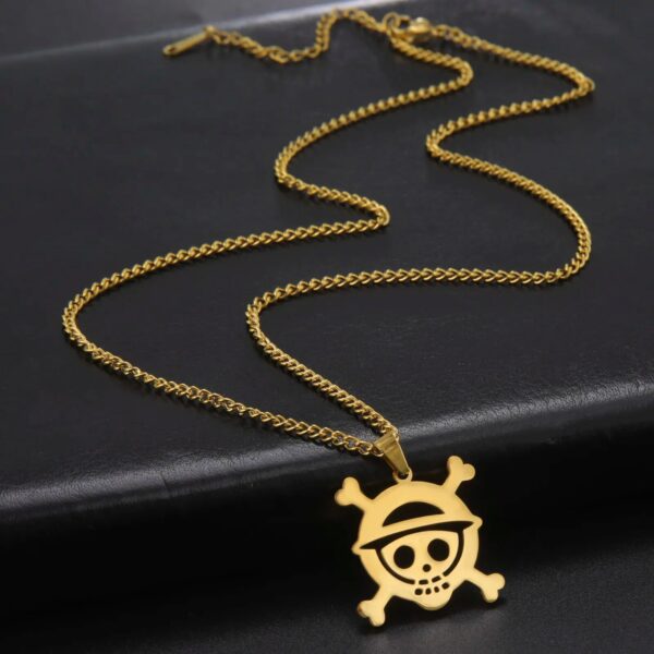 One Piece Necklace – Luffy Jolly Roger Stainless Steel Luffy 18