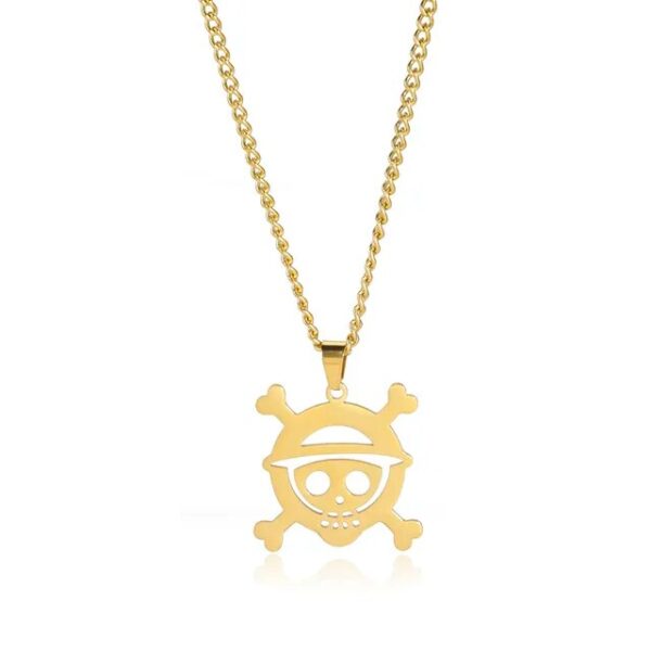 One Piece Necklace – Luffy Jolly Roger Stainless Steel Luffy 15