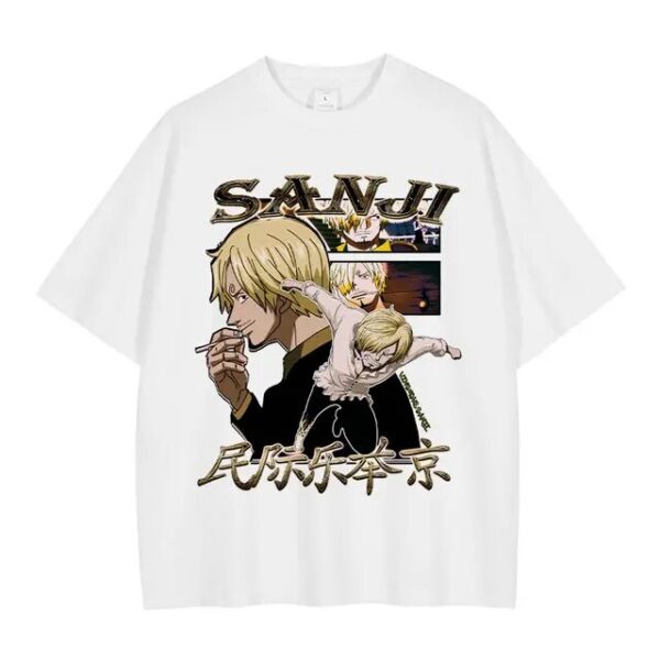 Sanji Shirt: Vinsmoke Sanji Graphic Tee – Casual Streetwear One Piece Characters 4