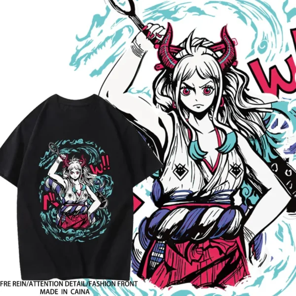 One Piece Yamato Shirt | White & Black One Piece Characters 10