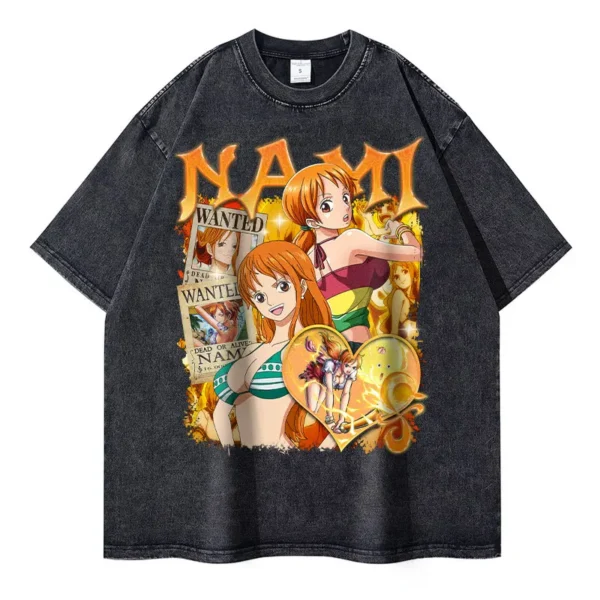 Nami T Shirt: Vintage Washed One Piece Style Nami 7