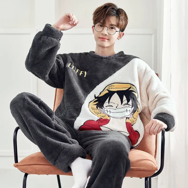 One Piece Luffy Pajamas: Winter Warm Nightwear Luffy 11