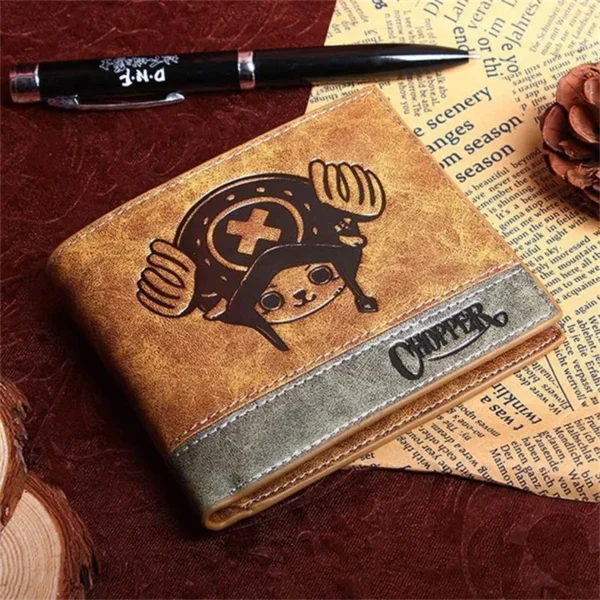 One Piece Anime Figure Wallet: PU Leather Coin Purse with ID Card Holder Ace 12