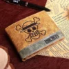 One Piece Anime Figure Wallet: PU Leather Coin Purse with ID Card Holder Ace 15